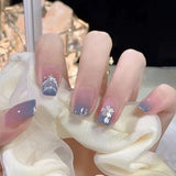 Fashionable Blue and Graffiti Pattern, Wearable Fake Nails