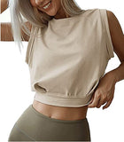 Sexy Navel-exposed Sweatshirt, Summer Loose Sleeveless T-shirt, Running Fitness Yoga Crop Tops, Women's Clothing