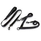 Double Dog Leash with Elastic Bungee – Durable Dual Lead for Small Pets