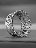Silver Hollow Pattern, Ear Enlargement Jewelry
