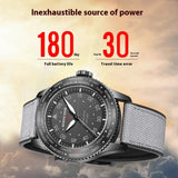 Outdoor Sports Pointer, Solar Rechargeable Luminous Waterproof, Long Endurance Light Driving Round Watch