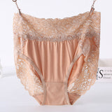 Plus Size Women's Lace Panties – High Waist Floral Lace Briefs (Pack of 2)