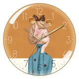 4K Curved High Transparent Glass, Creative Decorative Wall Clock