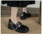 New British Style Leather Shoes, Fashion Wild Square Head Mary Jane