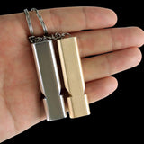 Double Hole High-frequency Outdoor Survival, Aluminum Alloy Whistle