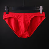Men’s Low Waist Cotton Briefs with U Pouch – Soft Stretch Triangle Underwear for Daily Comfort (Pack of 2)