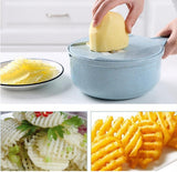8 in 1 Mandoline Vegetable Slicer, Potato Peeler, Carrot Onion Grater with Strainer, Vegetable Cutter, Kitchen Accessories