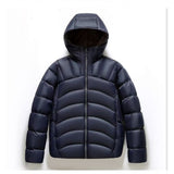 Unisex Hooded Down Jacket – Couple Style with Ribbed Design