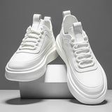 Solid Color Men's Platform Casual Shoes