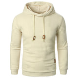 Men’s Jacquard Hooded Sweater – Long-sleeved Warm Solid Knit Hoodie