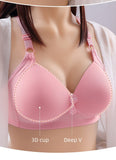 Large Size Thin Smooth Bra, Wireless Push Up Breasted Women's Underwear