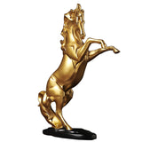 Bronze Horse Head Sculpture – Resin War Decor for Home & Office