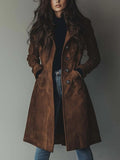 Women’s Long Trench Coat in Western Style for Fall & Winter