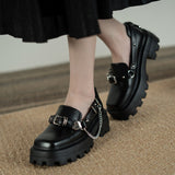 New British Style Leather Shoes, Fashion Wild Square Head Mary Jane