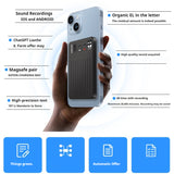 AI Magnetic Voice Recorder for Smartphones with Real-time Transcription and Summary