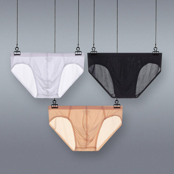 Men's Breathable Briefs Seamless Color Underwear