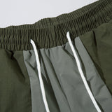 Men's Functional Outdoor, Color Contrast Patchwork Workwear Shorts