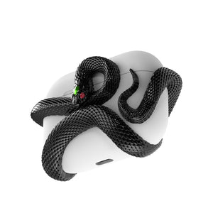 Creative Horrible Snake Wireless Earphone Case, Headset Protective Silicone Box, Early Halloween Headphone Cover