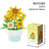 Potted Building Blocks, Assembled with Micro Particles, Toy Decoration Accessories