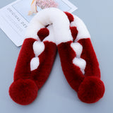 Classic Color-matched Plush Cross Scarf