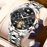 Luxury Men's Hollow Automatic Mechanical Waterproof Tide Watch
