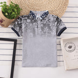 Boys' Printed Polo Shirt, Kids' Casual Short Sleeve Top for Children, Summer Wear