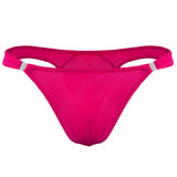 Men's Translucent, Ice Silk, Low Waist Buckle, T-back Underwear