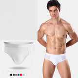 Men's Ice Silk, Hollow Mesh, Mid Waist Briefs