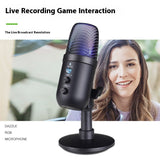 RGB Mobile Phone Computer Live Karaoke E-sports Games USB Microphone