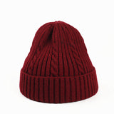 Autumn and Winter Fried Dough, Twist Knitting Warm Wool Hat (Pack of 2)