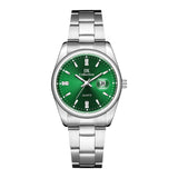 Women’s Quartz Calendar Watch with Waterproof Steel Strap