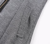 Women’s Warm Slim Wool Coat – Thick Full-zip Hooded Winter Windbreaker with Diagonal Zipper