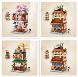 LOZ1653 Hot Spring Street View Small Particle Building Blocks, Mini Children's Toy, Corporate Gift Idea