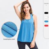 Women's Yoga Workout Blouse, Loose Running Top Quick-dry Vest