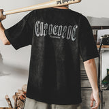 Retro Washed T-shirt, Heavy Short-sleeved Shirt for Men