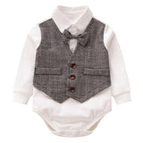 Baby Gentleman's Clothing, Bow Tie Romper Dress