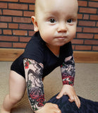 Baby Tattoo Sleeve Romper – Fake Arm Tattoo Bodysuit for Infants