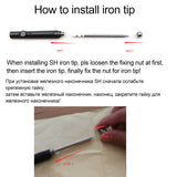 Portable Mini Electric Soldering Iron, 65W Constant Temperature Adjustable Non-slip Handle