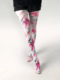 Thin Printed Pantyhose, Abstract Retro Stockings