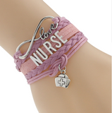 Vintage Jewelry, Medical Profession Support Bracelet, Hand-knitted Band