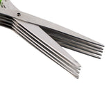 Stainless Steel Multi-layer Herb & Green Onion Scissors for Seaweed, Spices & Kitchen Prep