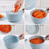 8 in 1 Mandoline Vegetable Slicer, Potato Peeler, Carrot Onion Grater with Strainer, Vegetable Cutter, Kitchen Accessories