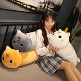 Large Size Cartoon Cat Plush Toys, Stuffed Cloth Doll, Long Animal Pillow Cushion