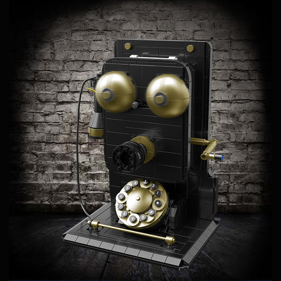 Building Block Retro Telephone Model, Children's Toy Gift