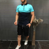 New Men's Suit, Lapel Shirt and Shorts Casual Dress