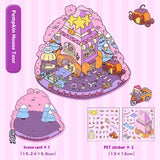 Decompression Cartoon Landscape Stickers — Creative Miniature Scene Collage DIY Set