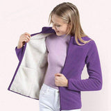 Women's Autumn and Winter Lamb Wool, Stand Up Collar Cardigan Sweatshirt