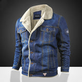 Luxury Men’s Warm Plus Size Denim Jacket – Premium Winter Outerwear