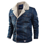 Luxury Men’s Warm Plus Size Denim Jacket – Premium Winter Outerwear