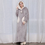 Women and Men's Winter Bath Robe, Hooded Night Dress Gown Sleepwear